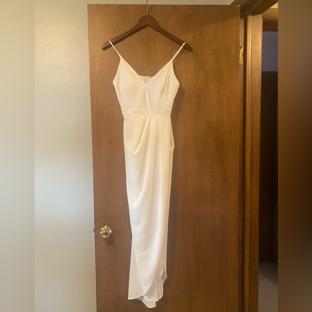 BHLDN Ivory Spaghetti Strap Maxi Dress